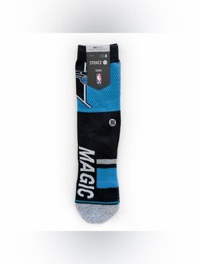 Stance Orlando Magic Shortcut Crew Socks Medium Mens Womens NBA Fan Gear Blue